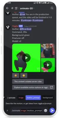 Viggle AI 3D-Video Creation Using Discord server