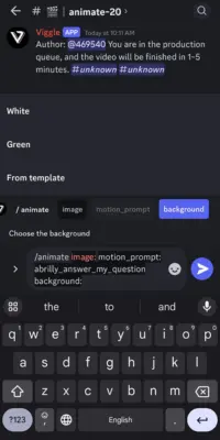 Viggle AI 3D-Video Creation Using Discord server